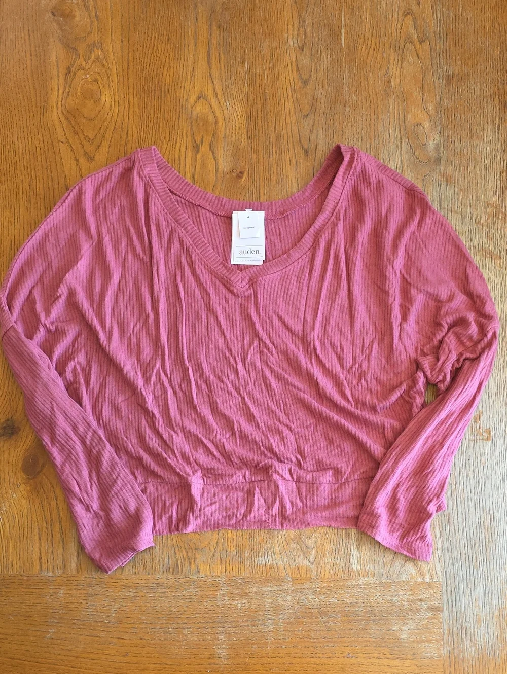 Auden Sleepwear Rose Pink Pajama Top Size Small NWT
